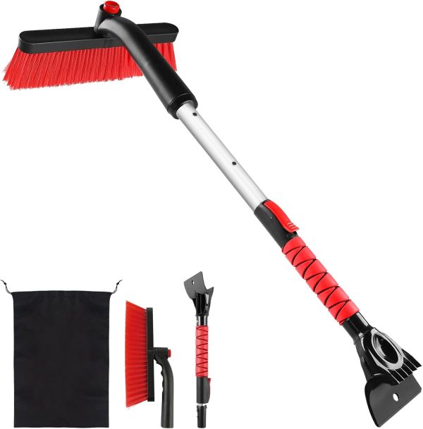 anngrowy 32" Snow Brush for Car Ice Scraper