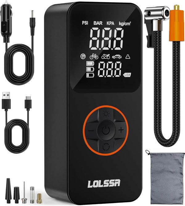 Tire Inflator Portable Air Compressor-Air Pump 150PSI Cordless Electric for Car