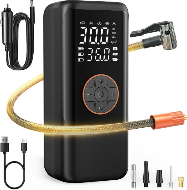 Tire Inflator Portable Air Compressor, 150PSI Air Pump for Car Tires