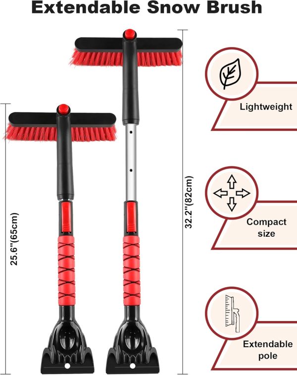 anngrowy 32" Snow Brush for Car Ice Scraper - Image 3