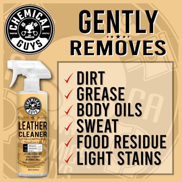 Chemical Guys SPI_208_16 Colorless and Odorless Leather Cleaner for Car Interiors - Image 4
