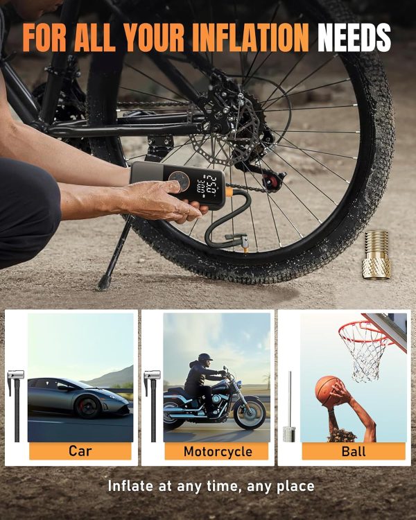Tire Inflator Portable Air Compressor, 150PSI Air Pump for Car Tires - Image 2