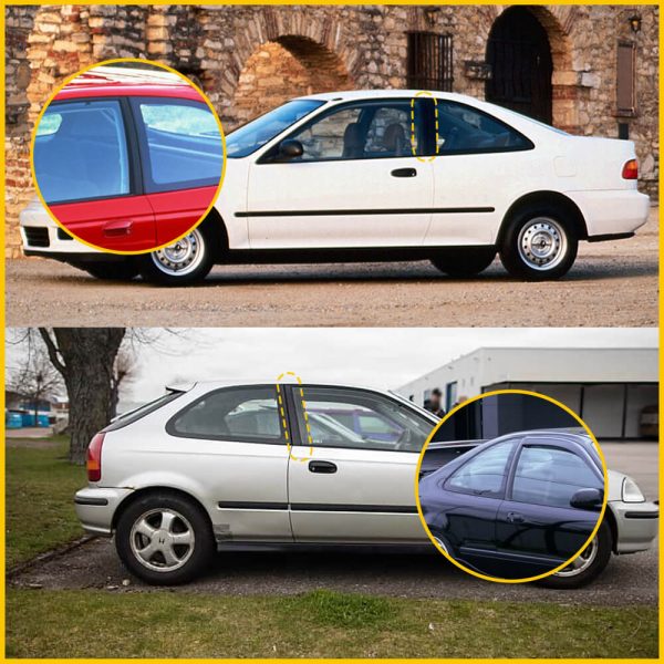 1992-1995 Honda Civic 2/3 Door Coupe & Hatchback LH/RH Door Pillar Trim - Image 3