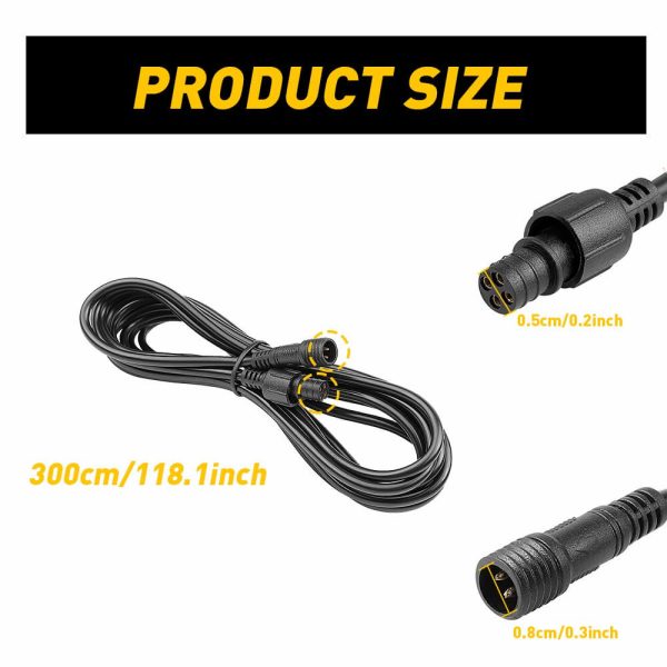 4 Pin Extension Wire Cable Connector For RGB LED Strip Rock Lights-3M - Image 9