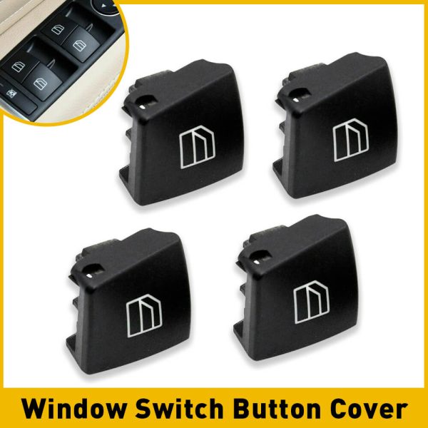 4Pcs For Mercedes-Benz Interior Switches Car Window Switch Button Cover