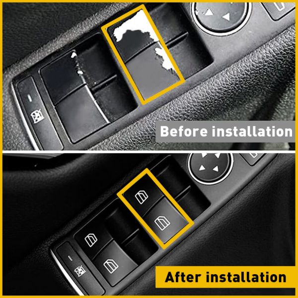 4Pcs For Mercedes-Benz Interior Switches Car Window Switch Button Cover - Image 4