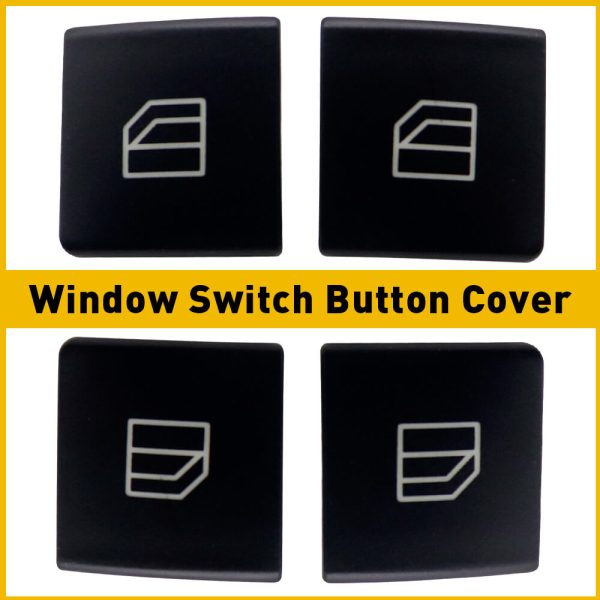 4Pcs For Mercedes-Benz Interior Switches Car Window Switch Button Cover - Image 7