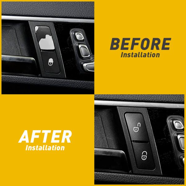 4PCS Master Window Switch Button Cover Cap For Mercedes-Benz C-Class W204 (07-14), E-Class W212(10-15) 4 Door - Image 4