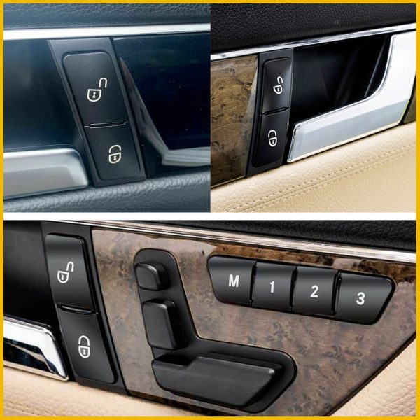 4PCS Master Window Switch Button Cover Cap For Mercedes-Benz C-Class W204 (07-14), E-Class W212(10-15) 4 Door - Image 2