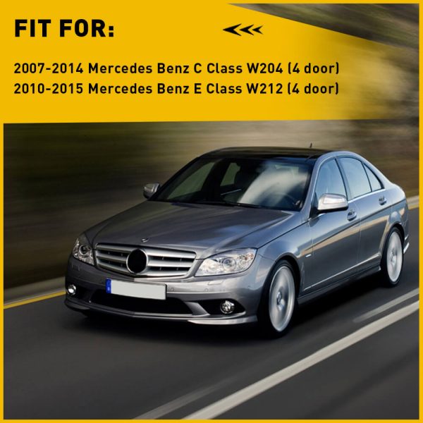 4PCS Master Window Switch Button Cover Cap For Mercedes-Benz C-Class W204 (07-14), E-Class W212(10-15) 4 Door - Image 3