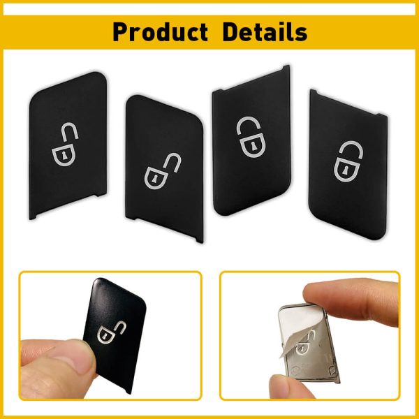4PCS Master Window Switch Button Cover Cap For Mercedes-Benz C-Class W204 (07-14), E-Class W212(10-15) 4 Door - Image 6