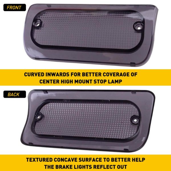 AUXITO 3rd Brake Light Lens Cover Fits 1994-2004 Chevy S-10, GMC Sonoma (Extended Cab Only) - Image 7