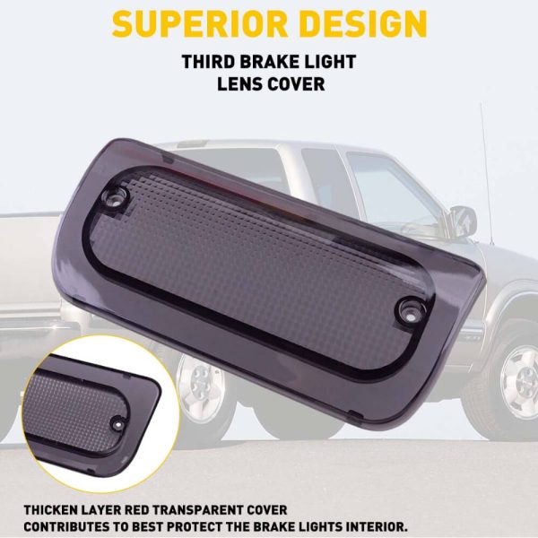 AUXITO 3rd Brake Light Lens Cover Fits 1994-2004 Chevy S-10, GMC Sonoma (Extended Cab Only) - Image 5