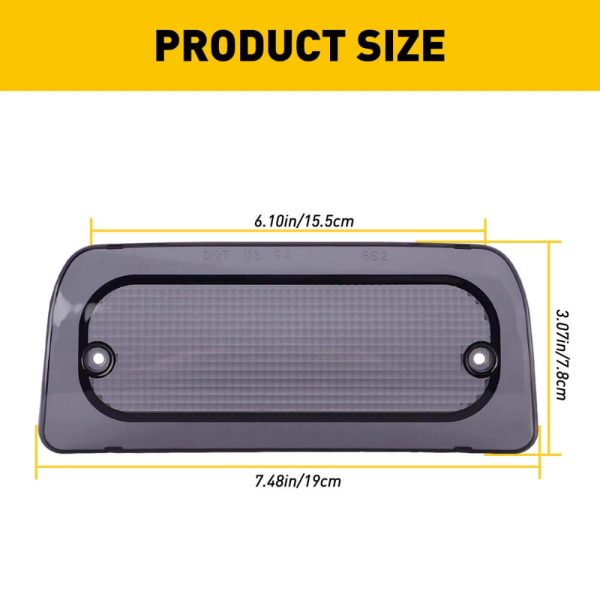 AUXITO 3rd Brake Light Lens Cover Fits 1994-2004 Chevy S-10, GMC Sonoma (Extended Cab Only) - Image 9