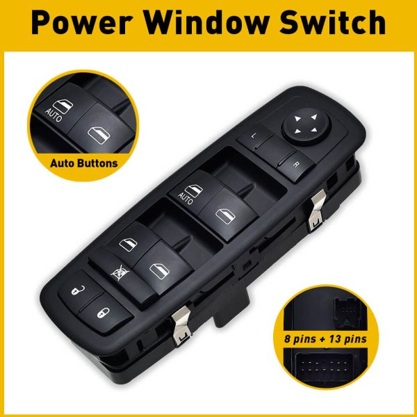 Car Power Master Window Switch For 2011-2016 Dodge Journey 8+13 Pins Without Power Folding Mirrors