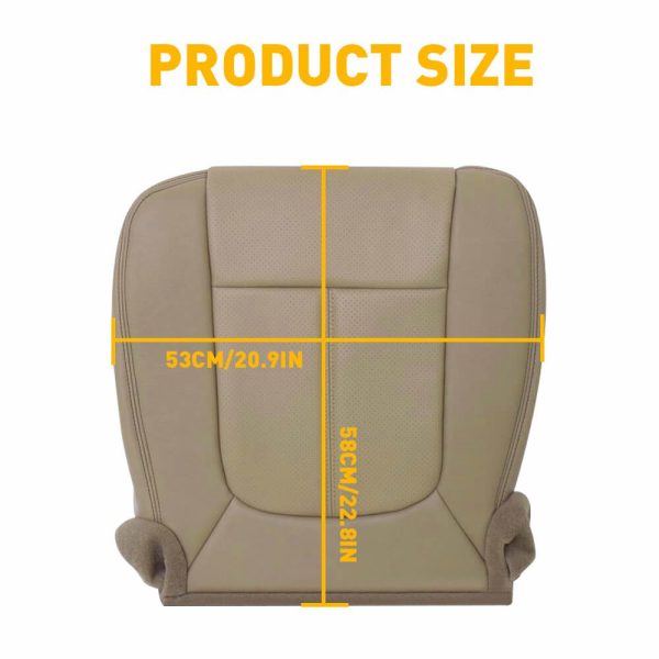 Driver Side Bottom Perforated Leather Seat Cover Fits 2011 - 2016 Ford F250 / F350 / F450 / F550 - Image 9