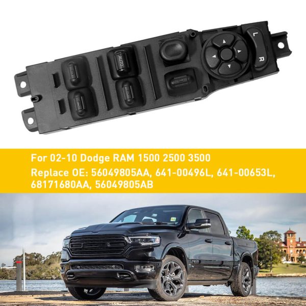 Driver Side Power Window Switch and Window Switch Bezel Replacement for 2002-2010 Dodge Ram 1500 2500 3500 - Image 4