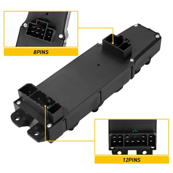 Driver Side Power Window Switch and Window Switch Bezel Replacement for 2002-2010 Dodge Ram 1500 2500 3500 - Image 3