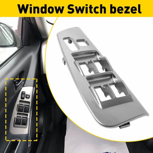 Driver Side Window Switch Bezel Plate For 2003-2008 Toyota Matrix, Pontiac Vibe etc.