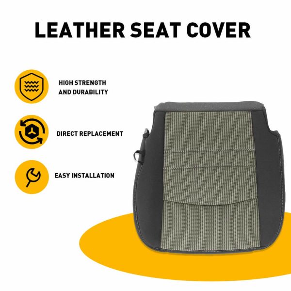 For 2009 - 2012 Dodge Ram 1500 2500 3500 4500 5500 Driver Side Bottom Cloth Seat Cover - Image 5