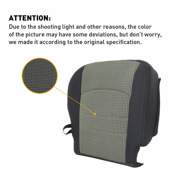 For 2009 - 2012 Dodge Ram 1500 2500 3500 4500 5500 Driver Side Bottom Cloth Seat Cover - Image 7