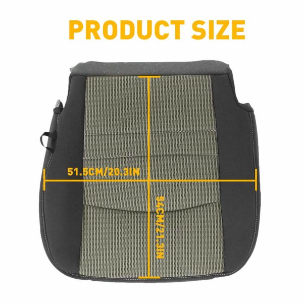 For 2009 - 2012 Dodge Ram 1500 2500 3500 4500 5500 Driver Side Bottom Cloth Seat Cover - Image 8