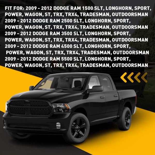 For 2009 - 2012 Dodge Ram 1500 2500 3500 4500 5500 Driver Side Bottom Cloth Seat Cover - Image 2