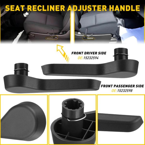Front Left and Right Seat Recliner Handle Fit for 07-14 Chevrolet, GMC Models - Image 3