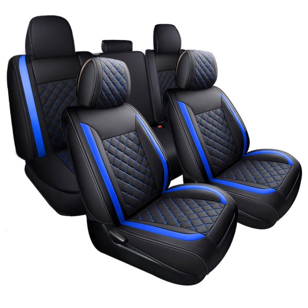 Full Set Leather Car Seat Covers 5 Pieces, Fits for 07-23 Toyota Tacoma Crew Cab - Image 3
