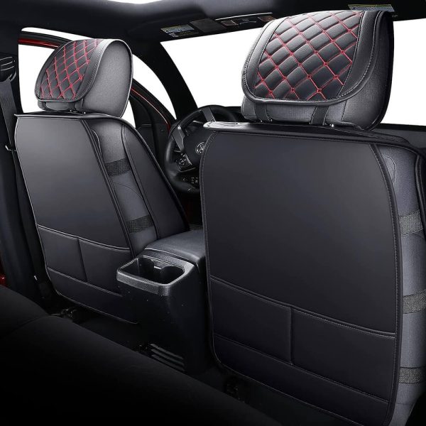 Full Set Leather Car Seat Covers 5 Pieces, Fits for 07-23 Toyota Tacoma Crew Cab - Image 8