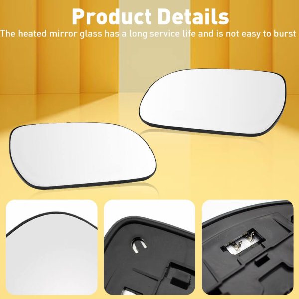 Heated Mirror Glass for 2004-2009 Lexus RX300 RX330 RX350 RX400H, Left and Right Side - Image 8