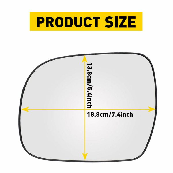 Heated Mirror Glass for 2004-2009 Lexus RX300 RX330 RX350 RX400H, Left and Right Side - Image 9