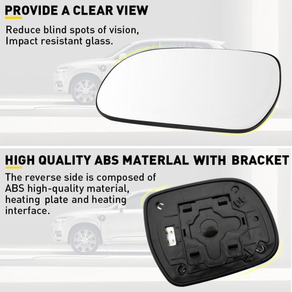 Heated Mirror Glass for 2004-2009 Lexus RX300 RX330 RX350 RX400H, Left and Right Side - Image 6