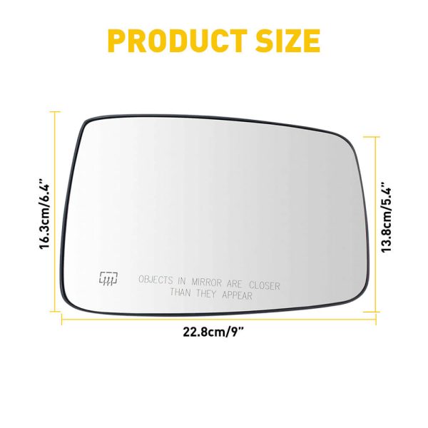 Heated Mirror Glass for 2010-2019 Dodge Ram 1500 2500, 2019 Ram 1500 Classic (Left & Right) - Image 8