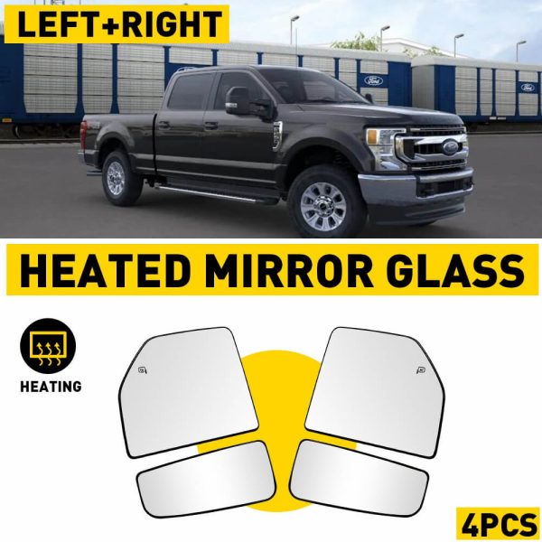 Heated Mirror Glass for 2015-2021 Ford F150 Models, 2017-2022 Ford F250 F350 F450 F550 SD -Upper and Lower Mirror Glass - Image 11