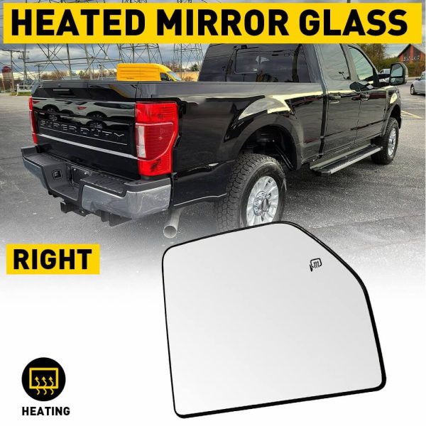 Heated Mirror Glass for 2015-2021 Ford F150 Models, 2017-2022 Ford F250 F350 F450 F550 SD -Upper and Lower Mirror Glass - Image 13