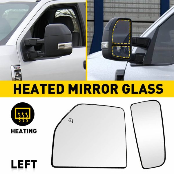Heated Mirror Glass for 2015-2021 Ford F150 Models, 2017-2022 Ford F250 F350 F450 F550 SD -Upper and Lower Mirror Glass - Image 18