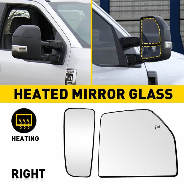 Heated Mirror Glass for 2015-2021 Ford F150 Models, 2017-2022 Ford F250 F350 F450 F550 SD -Upper and Lower Mirror Glass - Image 19