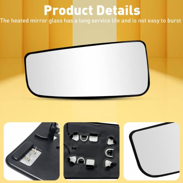 Heated Mirror Glass for 2015-2021 Ford F150 Models, 2017-2022 Ford F250 F350 F450 F550 SD -Upper and Lower Mirror Glass - Image 8