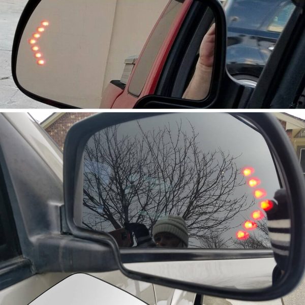 Heated Mirror Glass with Integrated Chevron-Style Turn Signal for 2003-2007 Cadillac, Chevrolet, GMC Models - Image 3
