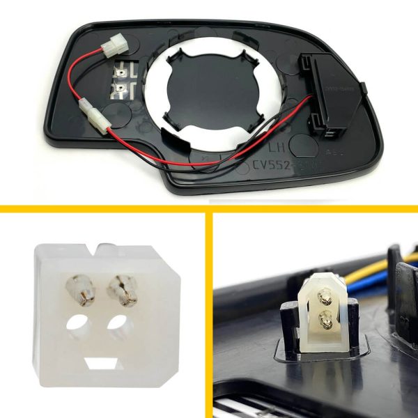 Heated Mirror Glass with Integrated Chevron-Style Turn Signal for 2003-2007 Cadillac, Chevrolet, GMC Models - Image 7