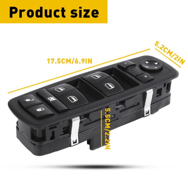 Master Power Window Control Switch for Chrysler 200, Dodge Dart, Jeep Cherokee 13+8pin - Image 10