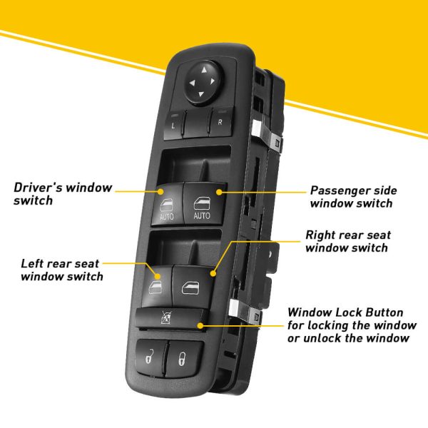 Master Power Window Door Switch For Chrysler Dodge Charger Ram 4-Door 11 PIN - Image 7