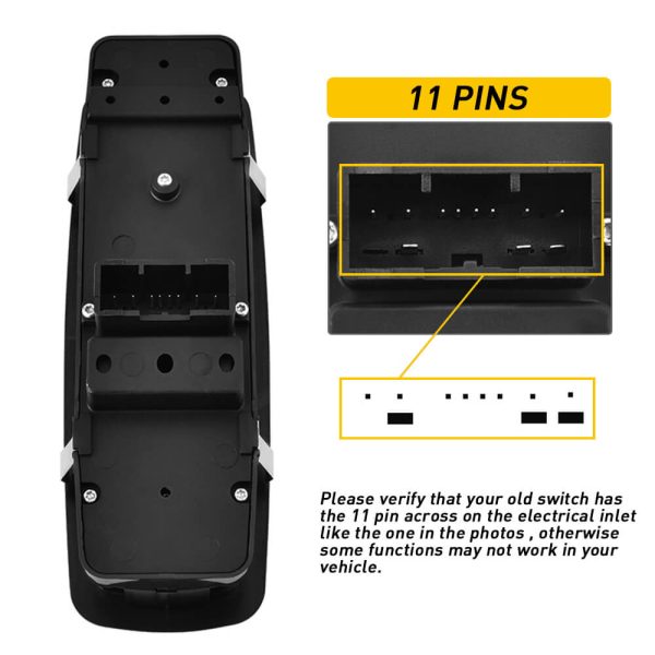 Master Power Window Door Switch For Chrysler Dodge Charger Ram 4-Door 11 PIN - Image 8