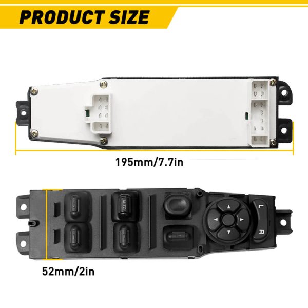 Master Power Window Switch, Car Window Switch Button For 1997-2001 Jeep Cherokee 12+8 Pin - Image 7
