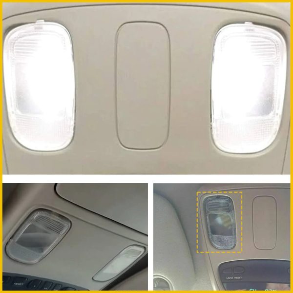 Pair Clear Overhead Console Reading Lamp Shell for Dodge Ram 02-08 1500, 03-09 2500 3500, 08-10 4500 5500 - Image 3