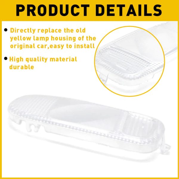 Pair Clear Overhead Console Reading Lamp Shell for Dodge Ram 02-08 1500, 03-09 2500 3500, 08-10 4500 5500 - Image 5