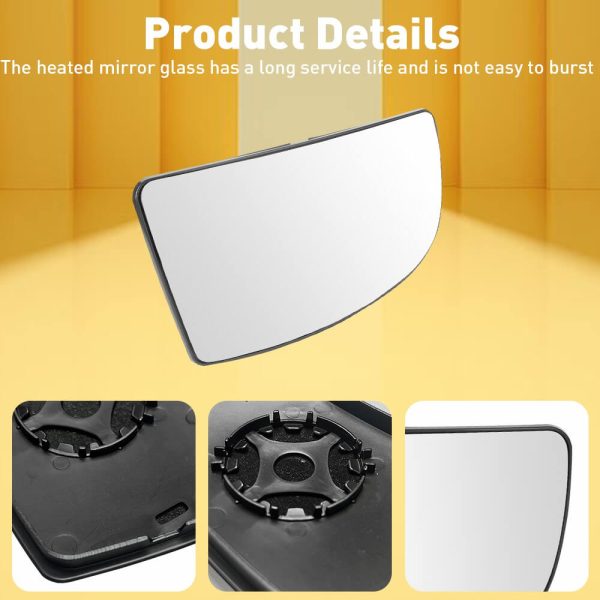 Rearview Side Mirror Glass for 2015-2022 Ford Transit 150 250 350 350HD - Upper & Lower Mirror Glass - Image 10