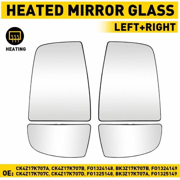 Rearview Side Mirror Glass for 2015-2022 Ford Transit 150 250 350 350HD - Upper & Lower Mirror Glass - Image 11