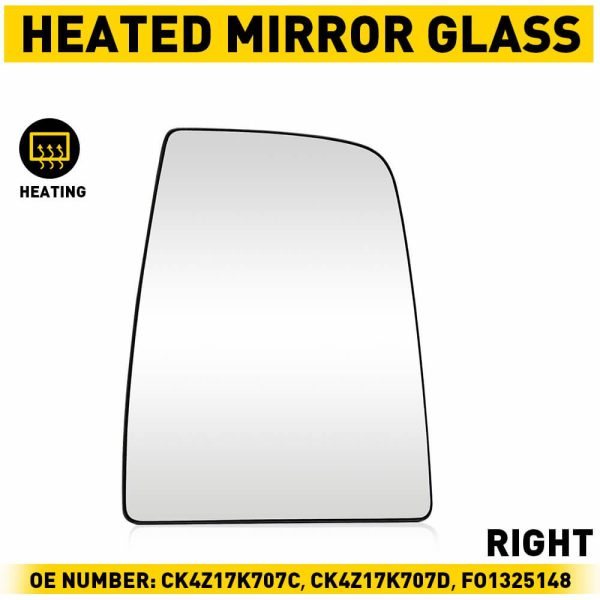 Rearview Side Mirror Glass for 2015-2022 Ford Transit 150 250 350 350HD - Upper & Lower Mirror Glass - Image 13